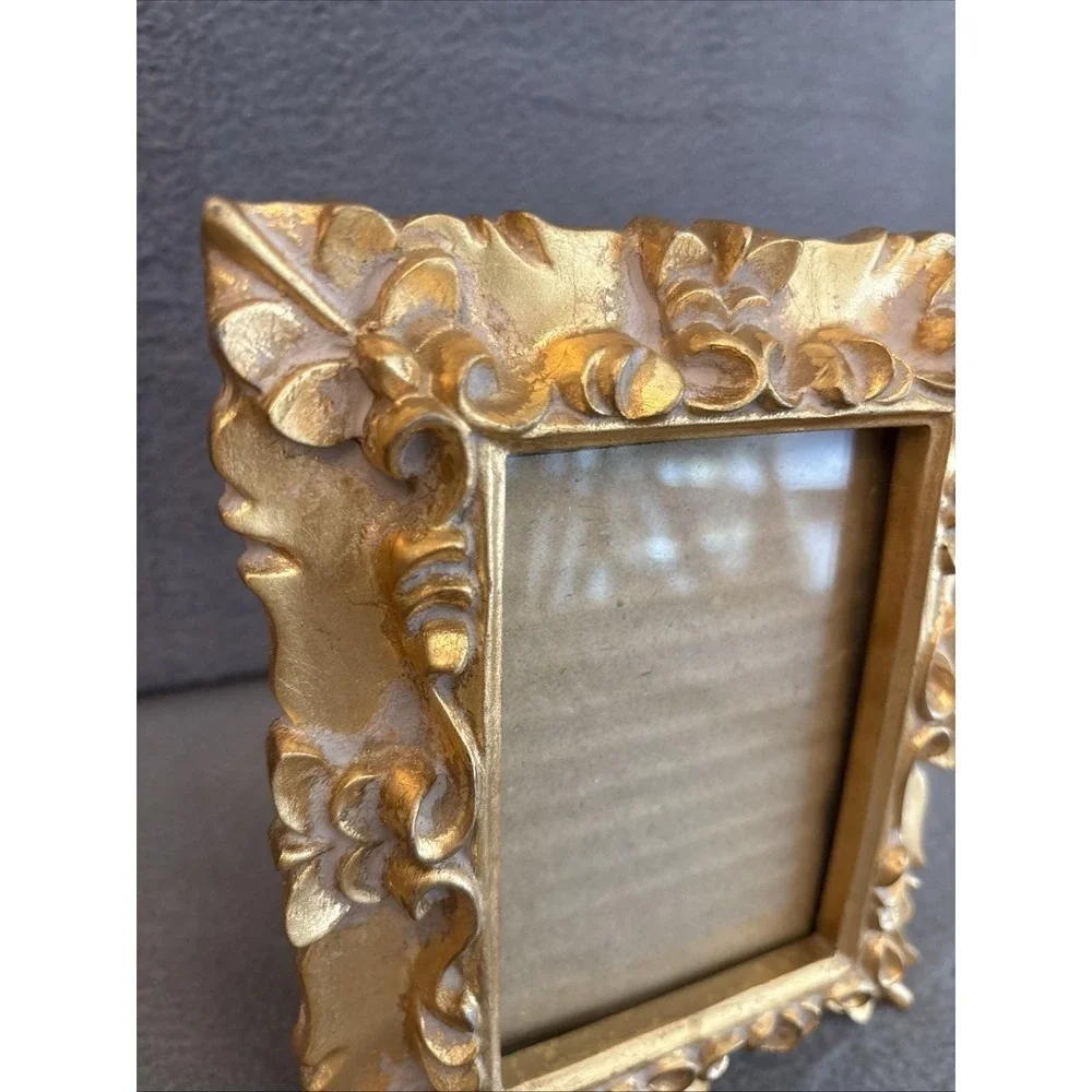 Ornate Picture Frame Resin Luxury Photo Frame Gold Photo SZ 3 X 4.5 - 6.5 X 5.5